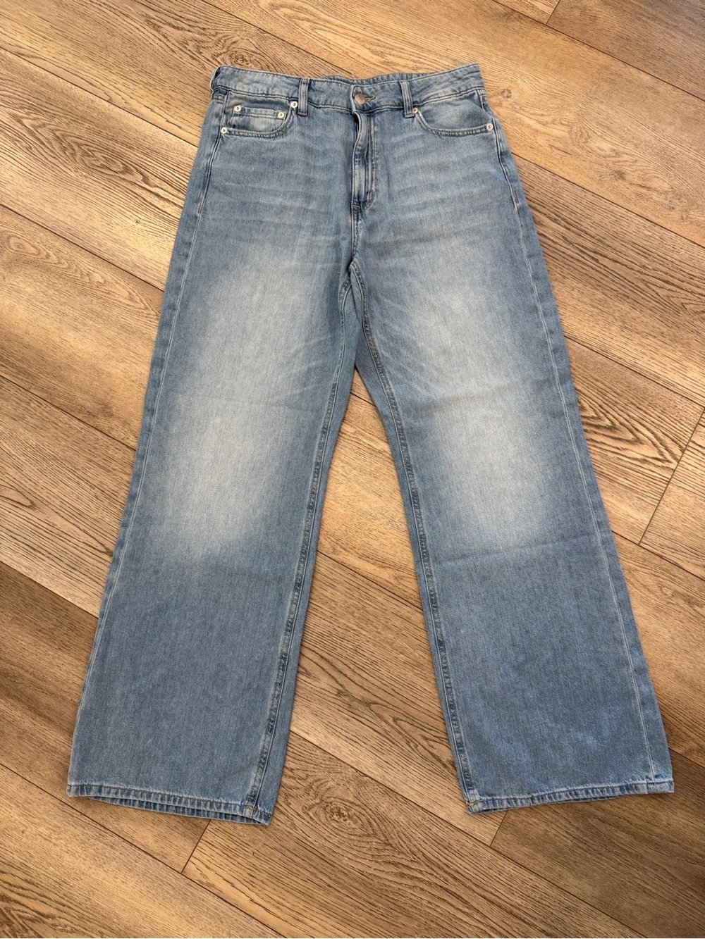 🆕 Aeropostale Light Blue Relaxed Wide-Leg Women’s Jeans | Size 12